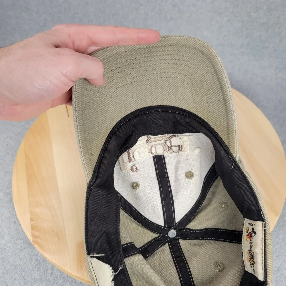 Walt‎ Disney World Tigger Embroidered Snapback Hat Khaki Olive Mens Dad Cap